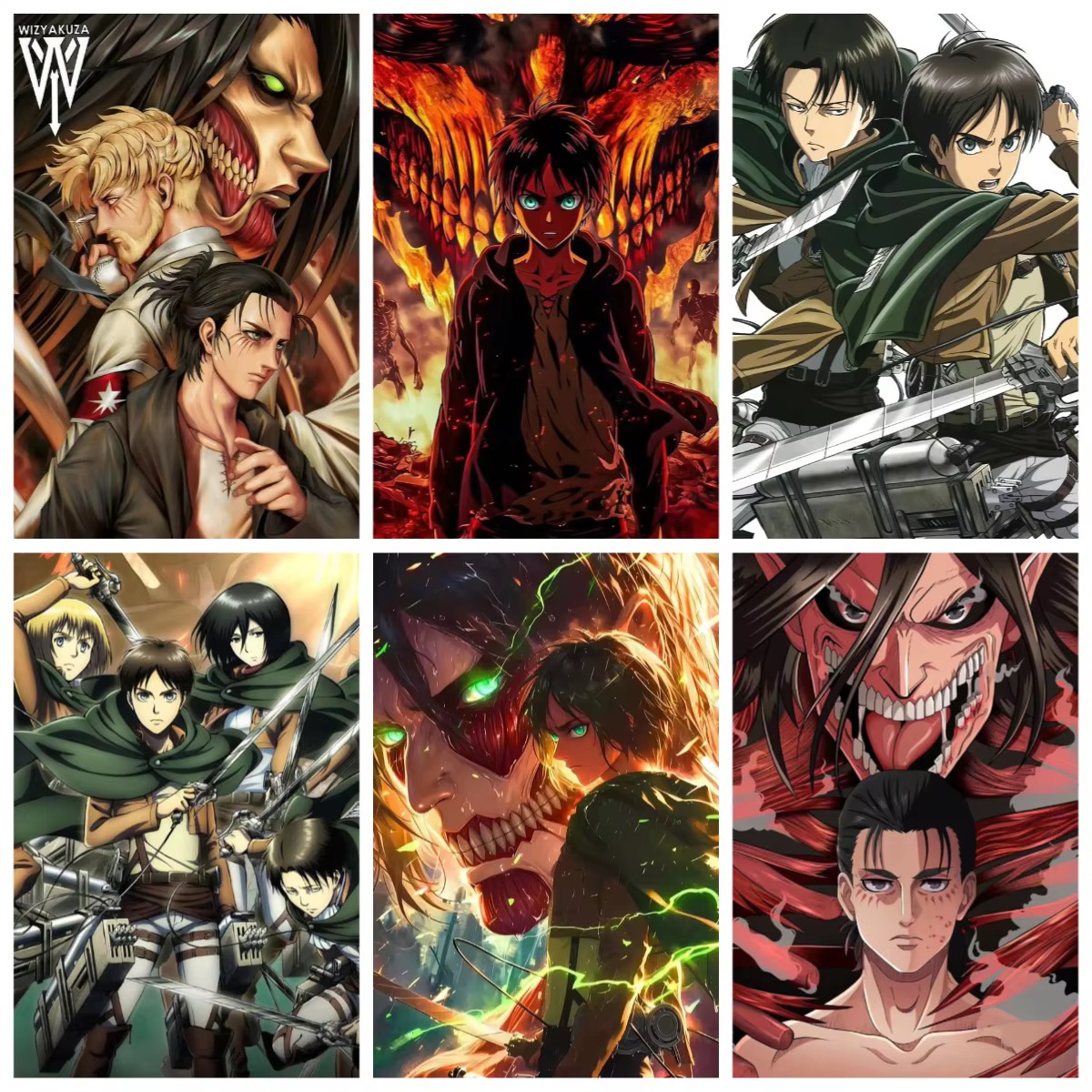 Photo Mosaic Print - Pintura em Diamante Anime A-Attack O-On