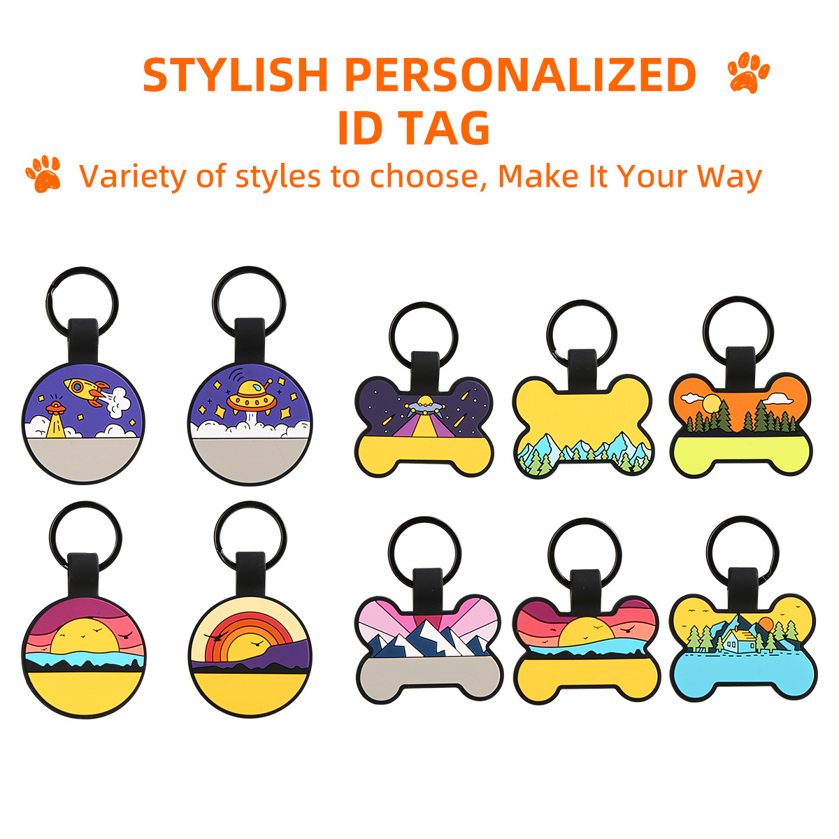 Chaveiro de Silicone Colorido  - Pet Portrait Custom avaliação e preço