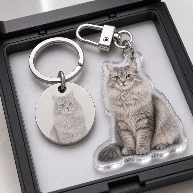 Conjunto de chaveiros personal - Pet Portrait Custom avaliação e preço