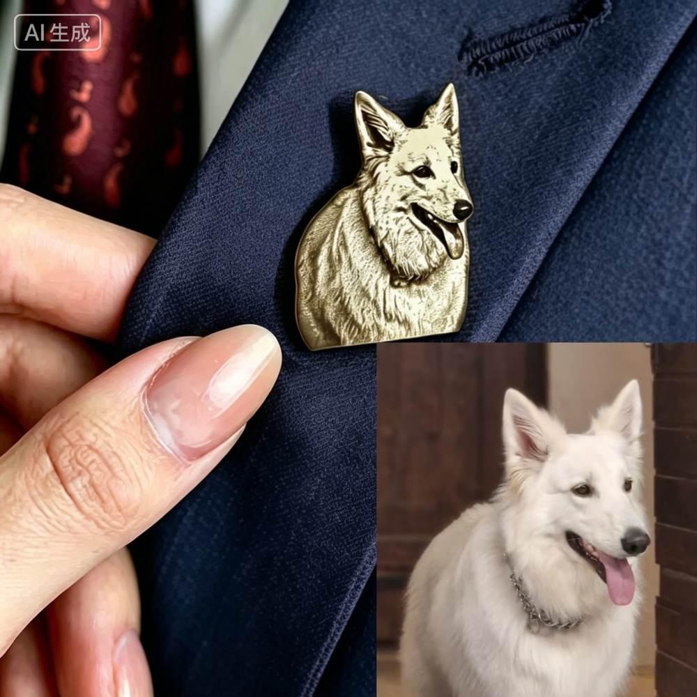 Broche Personalizado com Foto  - Pet Portrait Custom avaliação e preço