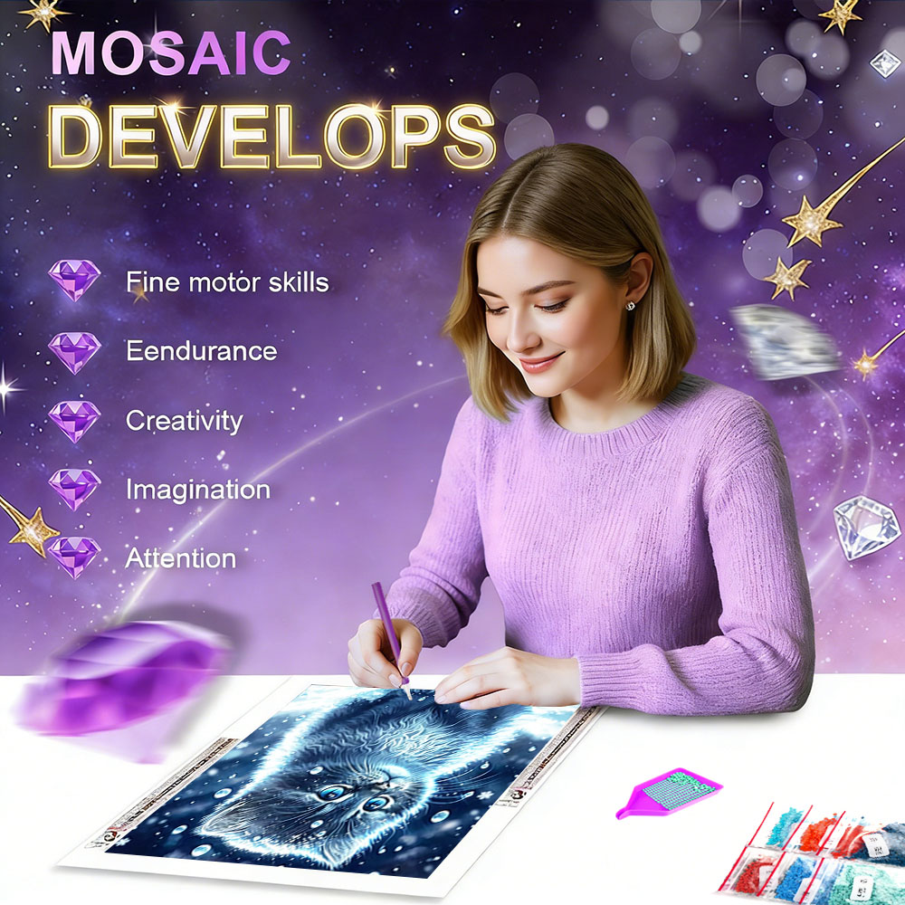 HUACAN Mosaico de Diamantes 5D - Photo Mosaic Print avaliação e preço